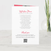 Programme Service commémoratif funérailles colombe rose roug (Dos)