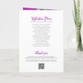 Programme Service commémoratif funérailles colombe violet ro (Dos)