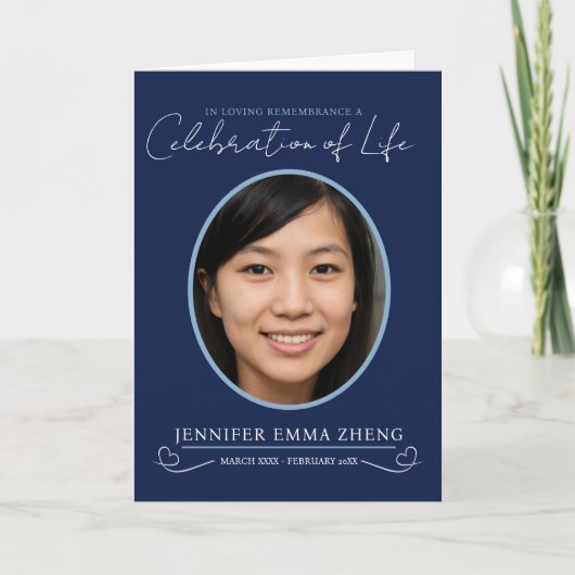 Programme Service commémoratif funéraire coeur ovale photo b (Devant)