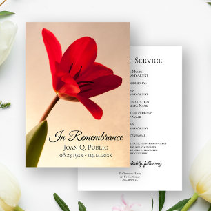 Programme Service commémoratif funéraire de printemps de la