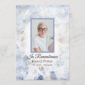 Programme Service commémoratif funéraire en oeillet bleu (Devant)