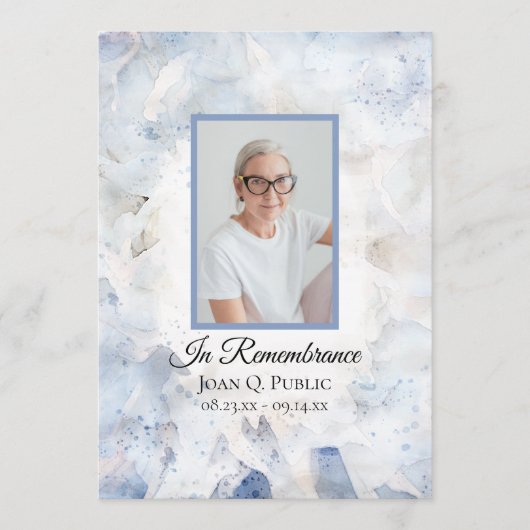 Programme Service commémoratif funéraire en oeillet bleu (Devant)