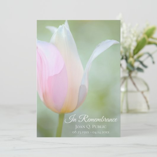 Programme Service commémoratif funéraire Pastel Tulip Spring (Debout devant)