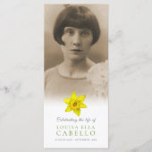 Programme Service commémoratif jonquilles jaunes brillantes  (Devant)