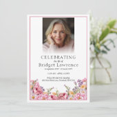 Programme Service funèbre de la belle pivoine rose d'été (Debout devant)