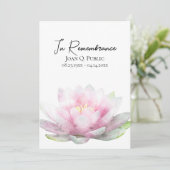 Programme Service funèbre mémorial au nénuphar rose (Debout devant)