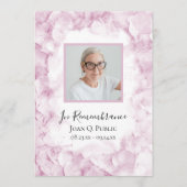 Programme Service funéraire aux fleurs d'Hydrangée rose pâle (Devant)