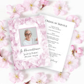 Programme Service funéraire aux fleurs d'Hydrangée rose pâle