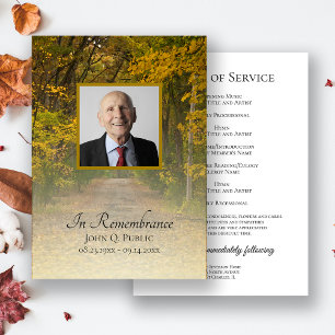Programme Service funéraire d'Allée des feuilles d'automne