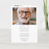 Programme Service funéraire de photos de Mountain Lake (Dos)