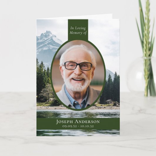 Programme Service funéraire de photos de Mountain Lake (Devant)