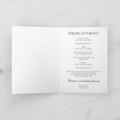 Programme Service funéraire de violon noir blanc plié (Intérieur)