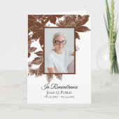 Programme Service funéraire des feuilles d'automne Brown pli (Devant)