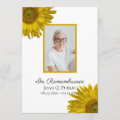 Programme Service funéraire des tournesols jaunes (Devant)