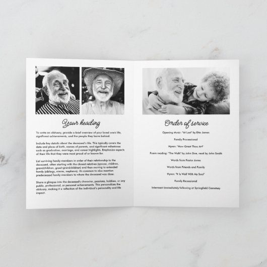 Programme Service funéraire et commémoratif moderne de 9 pho (Intérieur)