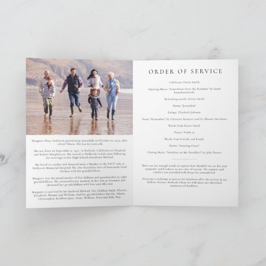 Programme Service funéraire Eucalyptus Photo (Intérieur)