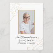 Programme Service funéraire Feuille de chêne d'automne (Devant)