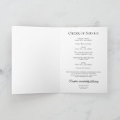 Programme Service funéraire floral de la carnation rouge pli (Intérieur)