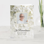 Programme Service funéraire Floral Hydrangea Blanc Plié (Devant)
