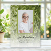 Programme Service funéraire floral Hydrangea vert plié