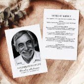 Programme Service funéraire ou mémorial de photo d'architect