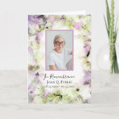 Programme Service funéraire presque rose Hydrangeas plié (Devant)