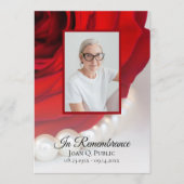 Programme Service funéraire Red Rose and Pearls (Devant)