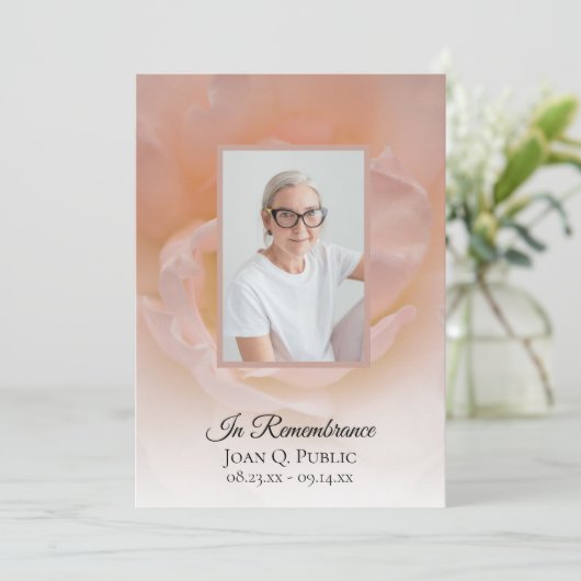 Programme Service funéraire rose pâle (Debout devant)