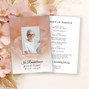 Programme Service funéraire rose pâle