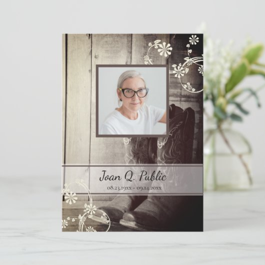 Programme Service funéraire Western Cowboy Boots Memorial (Debout devant)