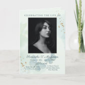 Programme Services funéraires aux papillons d'aquarelle vert (Devant)