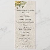 Programme Shabby Chic Cream Damask et Yellow Floral Mariage (Devant)