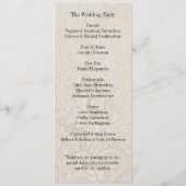 Programme Shabby Chic Cream Damask et Yellow Floral Mariage (Dos)