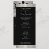 Programme Shimmery Silver & Black Stried Bow Mariage (Devant / Derrière)