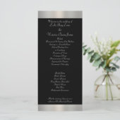 Programme Shimmery Silver & Black Stried Bow Mariage (Debout devant)