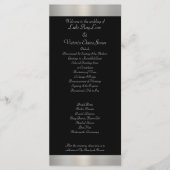 Programme Shimmery Silver & Black Stried Bow Mariage (Devant)