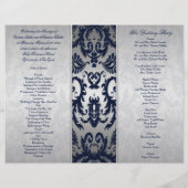 Programme Silver and Navy Blue Mariage damassé (Dos)