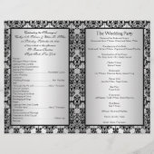Programme Silver et Black Mariage damassé (Dos)
