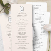 Programme Simple beige, Initiales modernes ordre de service