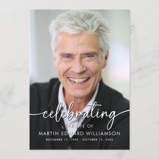 Programme Simple Celebration of Life Photo Funeral Program (Devant)