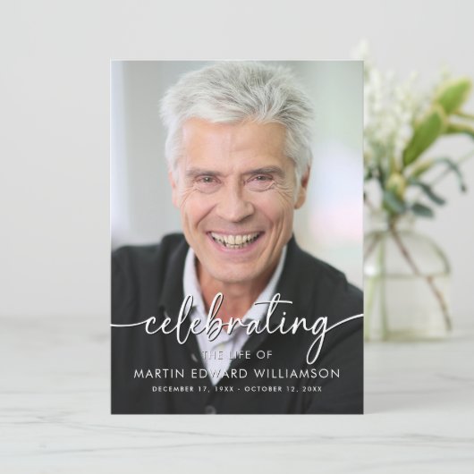 Programme Simple Celebration of Life Photo Funeral Program (Debout devant)