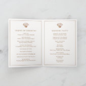 Programme Simple Classique Coquillage de Plage Mariage Plié (Intérieur)