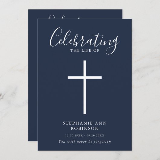 Programme Simple Croix Bleue Croix Bleue Ordre de service (Devant / Derrière)