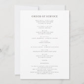 Programme simple de célébration de la vie avec pho (Dos)
