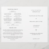Programme simple de cérémonie de mariage catholiqu (Devant)