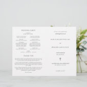 Programme simple de cérémonie de mariage catholiqu (Debout devant)