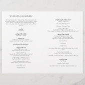 Programme simple de cérémonie de mariage catholiqu (Dos)