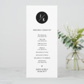 Programme simple de cérémonie de mariage en cercle (Debout devant)