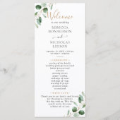 Programme simple de cérémonie de verdure Eucalyptu (Devant)