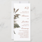 Programme simple de cérémonie des Mariages botaniq (Devant)